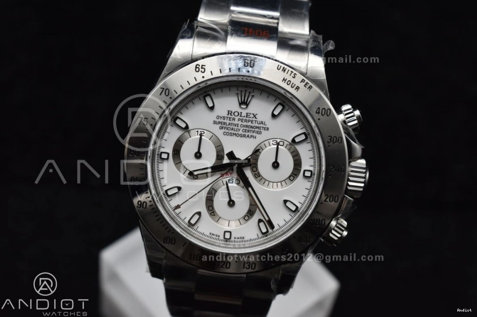 Dial 1:1 SS Daytona Best V2 White on Bracelet QF SA4130 Edition 116520 0329